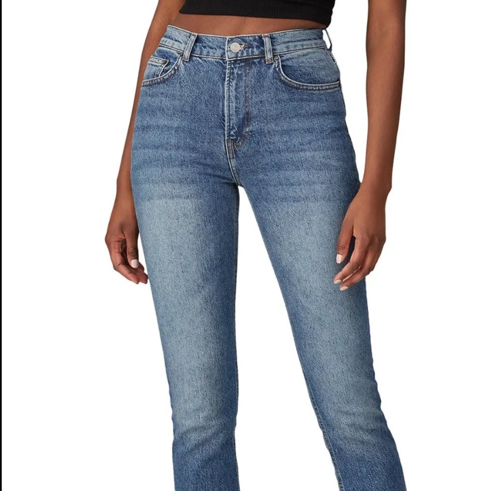 Reformation Jeans Liza High Rise Straight Raw Hem